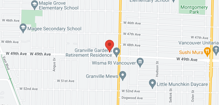 map of 1575 W 49TH AVENUE